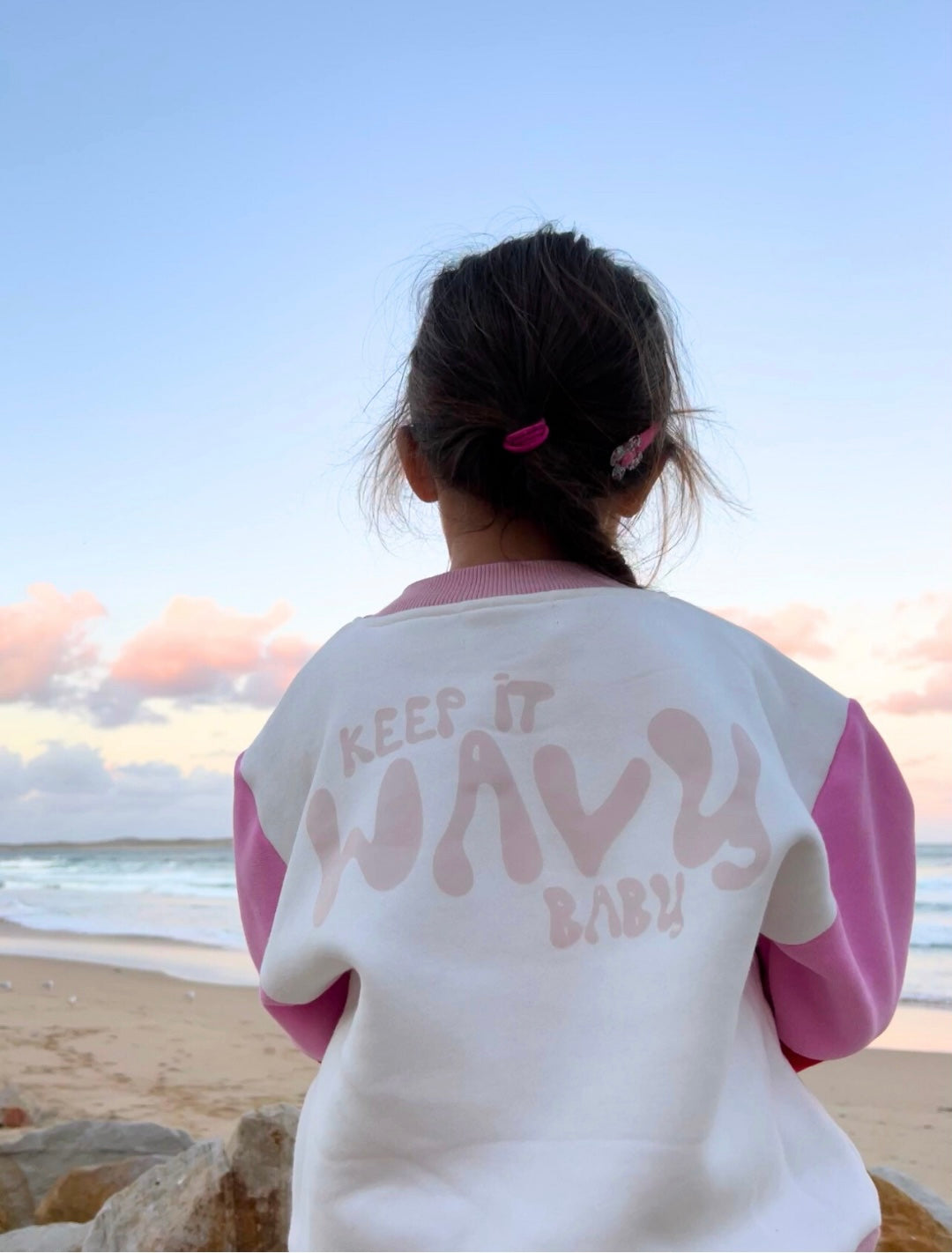 Wavy Baby Jumper | Pink