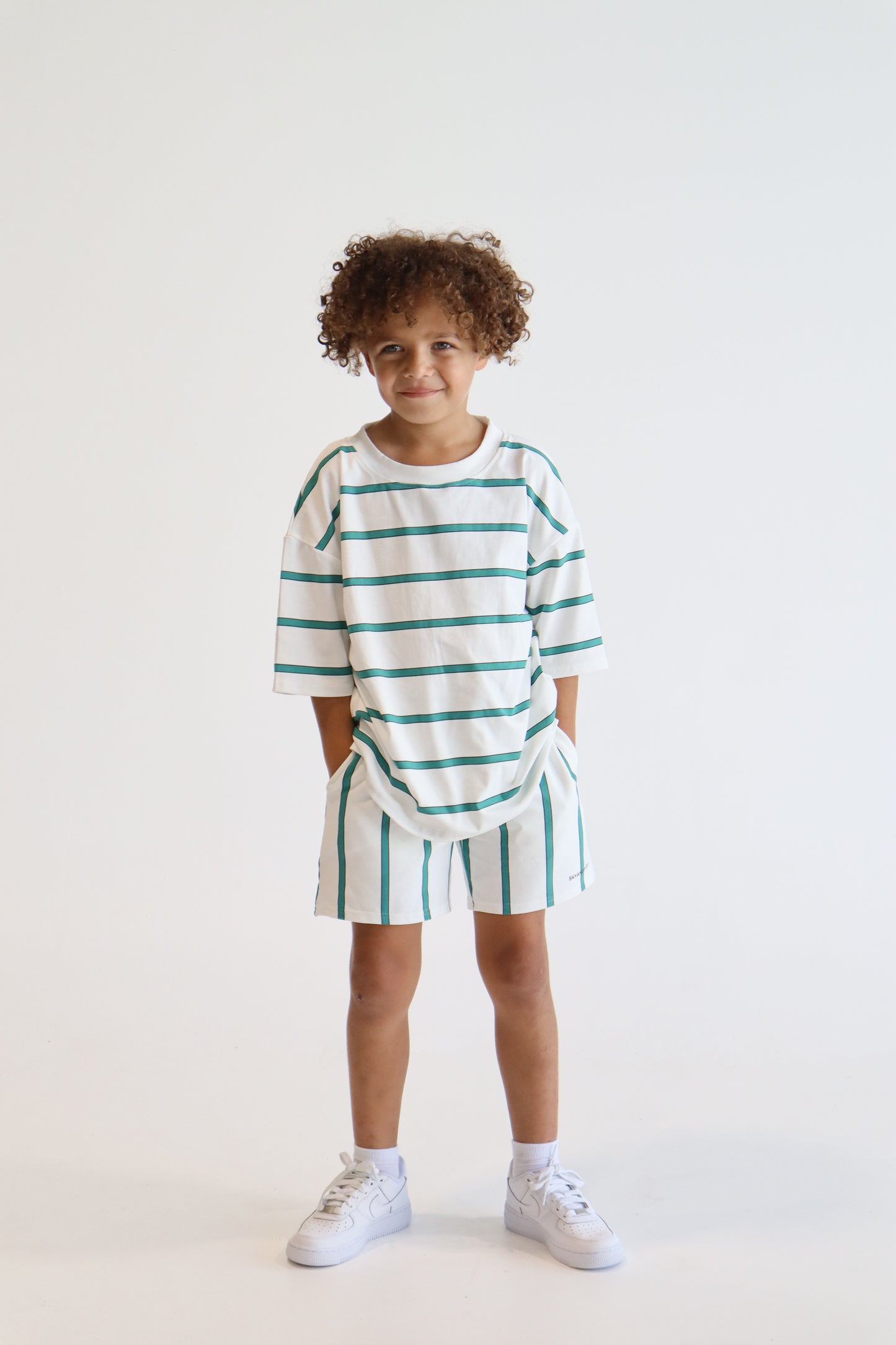 Signature Tee | Green Stripe